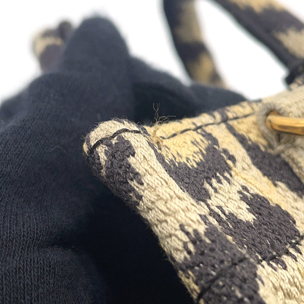 Dior Book Tote 2WAY Shoulder Bag Beige/BlackS5555CRHM Canvas Size Mini