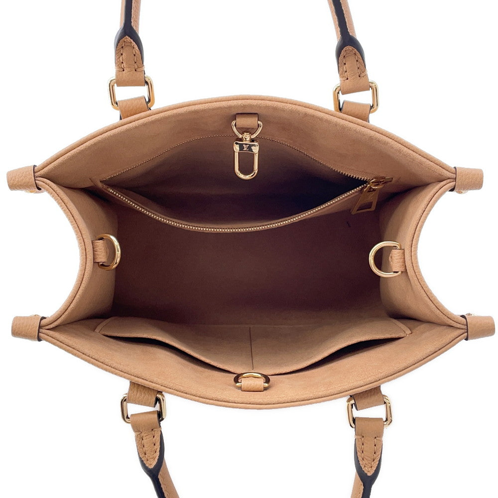 LOUIS VUITTON Onthego Arizona/ClaimM12513 Bicolor Monogram Empreinte Leather Size PM
