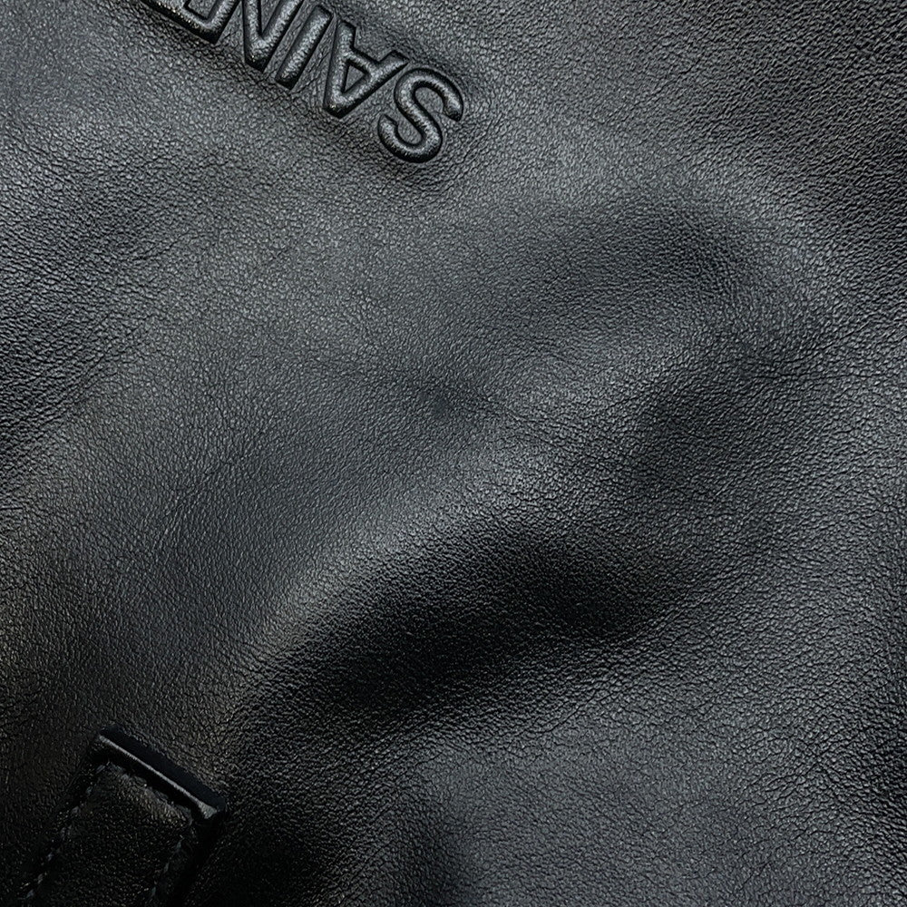 SAINT LAURENT PARIS Teddy Tote Bag Black572673 Leather