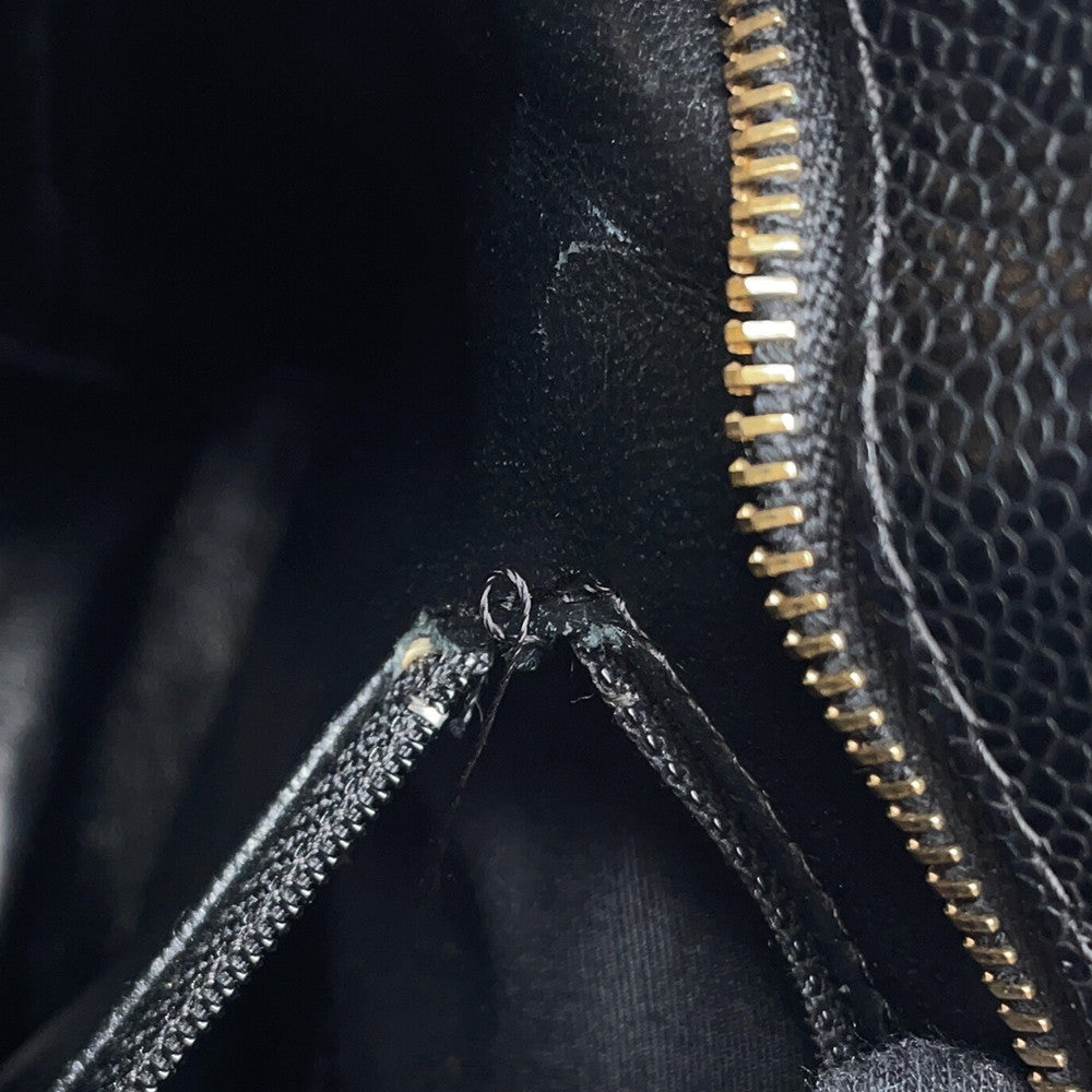 CHANEL Medallion Tote BlackA01804 Caviar Leather