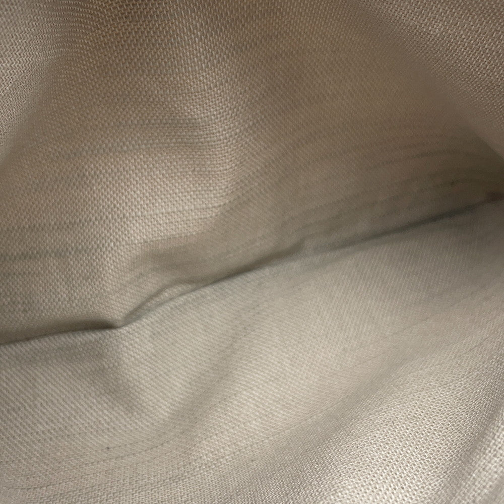 CHANEL Deauville 2WAY ChainTote Bag IvoryA66941 Canvas Leather Size GM