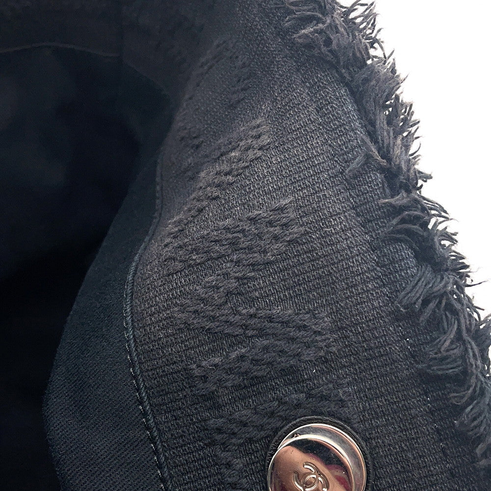 CHANEL CC Logo 2wayChainTote Bag BlackA57168 Cotton Leather