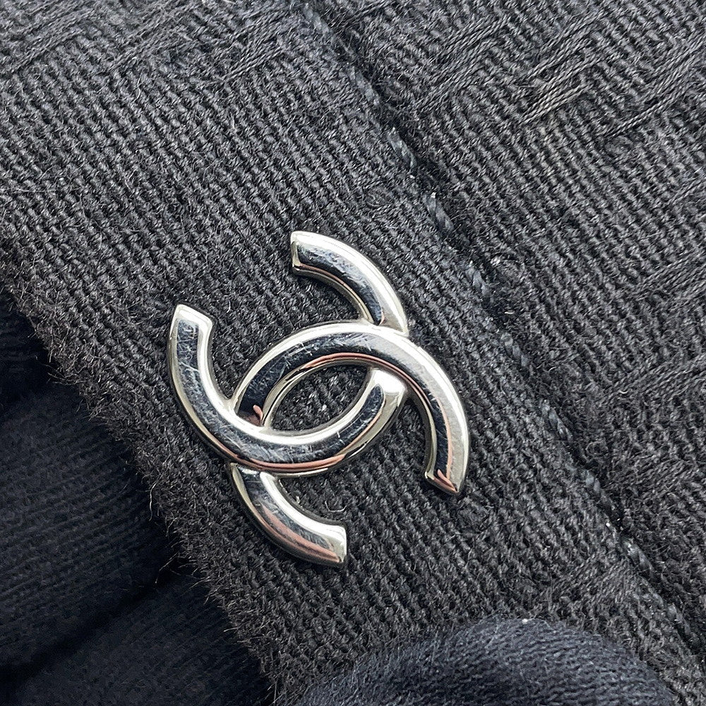 CHANEL CC Logo 2wayChainTote Bag BlackA57168 Cotton Leather