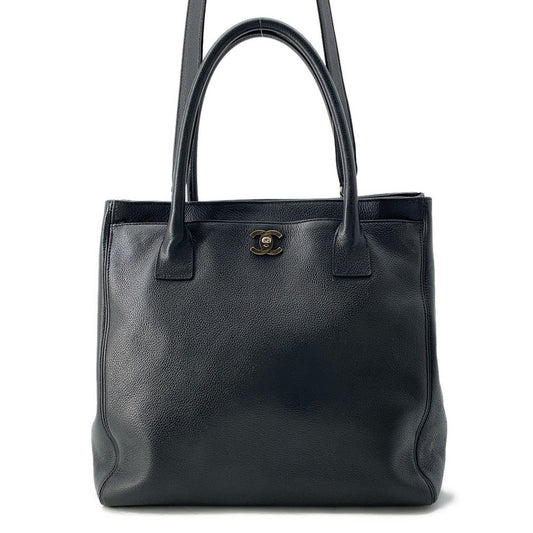 CHANEL Executive 2WAY Tote Black Leather
