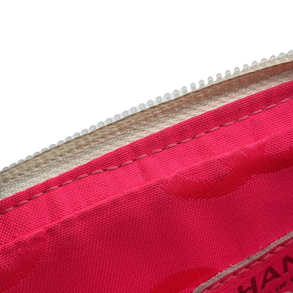 CHANEL Cambon line Shoulder Bag White/BlackA25178 Calf Leather Size Medium