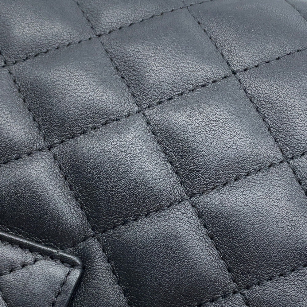 CHANEL Cambon line Tote Bag BlackA25169 Leather Patent Leather Size Large