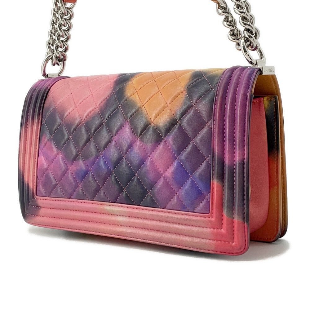 CHANEL Boy Chanel ChainShoulder Bag Pink/MulticolorA67086 Lambskin Size 25