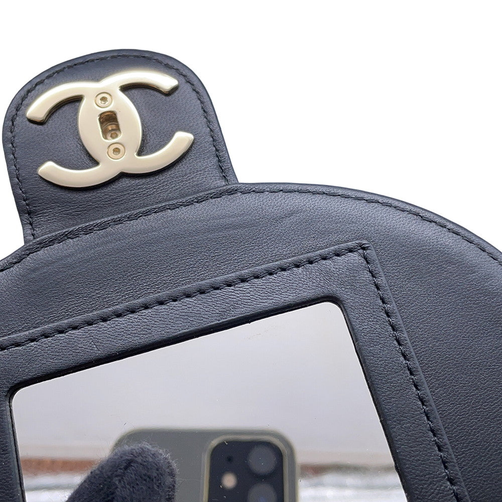 CHANEL Matelasse Chain vanity bag Black Lambskin