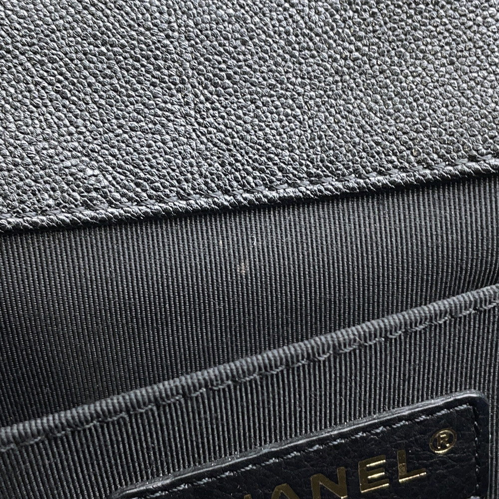 CHANEL Boy Chanel ChainShoulder Bag BlackA67086 Soft Caviar Leather Size 25