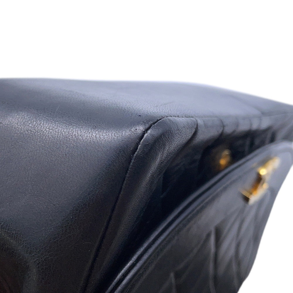 CHANEL Diana ChainShoulder Bag Black Lambskin Size 25