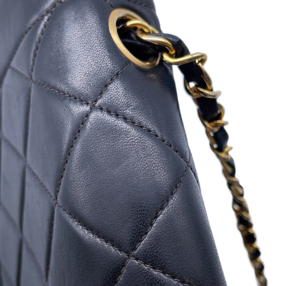 CHANEL Diana ChainShoulder Bag Black Lambskin Size 25