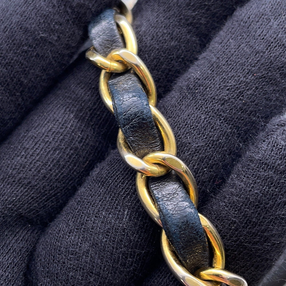 CHANEL Diana ChainShoulder Bag Black Lambskin Size 25