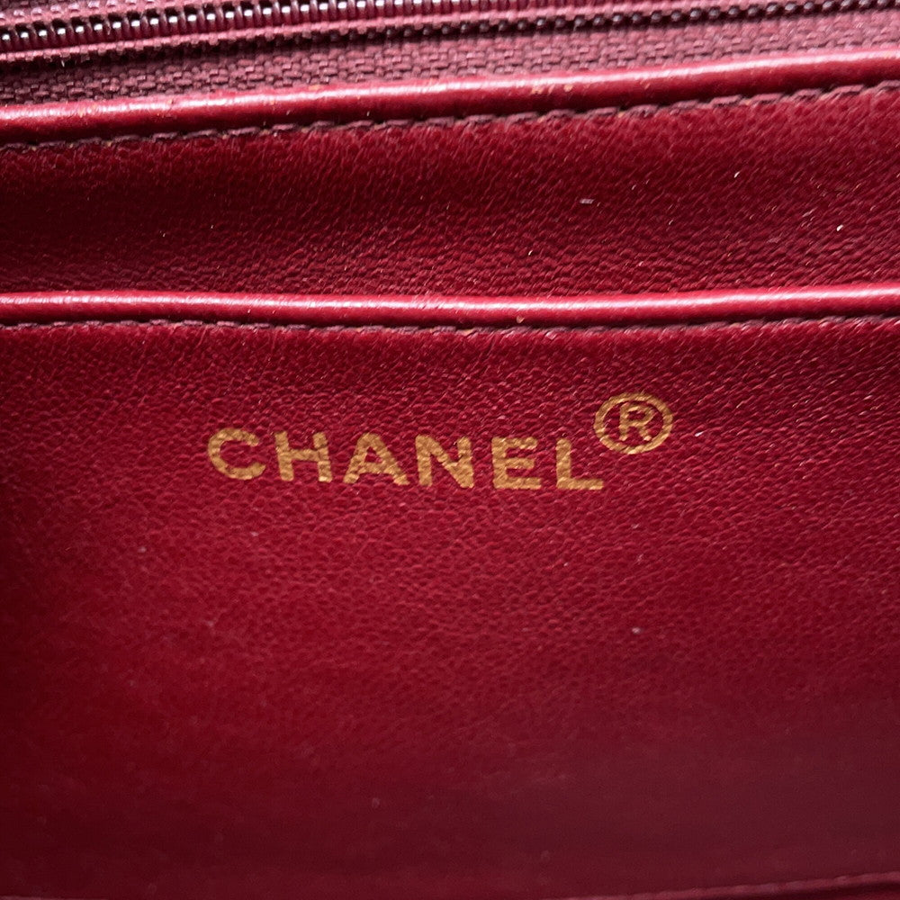 CHANEL Diana ChainShoulder Bag Black Lambskin Size 25