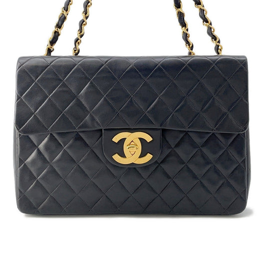 CHANEL Jumbo Matelasse ChainShoulder Bag BlackA01094 Lambskin Size 34