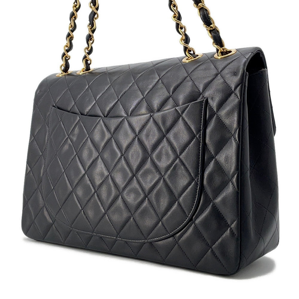 CHANEL Jumbo Matelasse ChainShoulder Bag BlackA01094 Lambskin Size 34