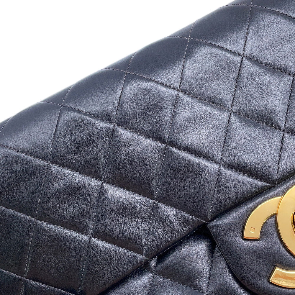 CHANEL Jumbo Matelasse ChainShoulder Bag BlackA01094 Lambskin Size 34