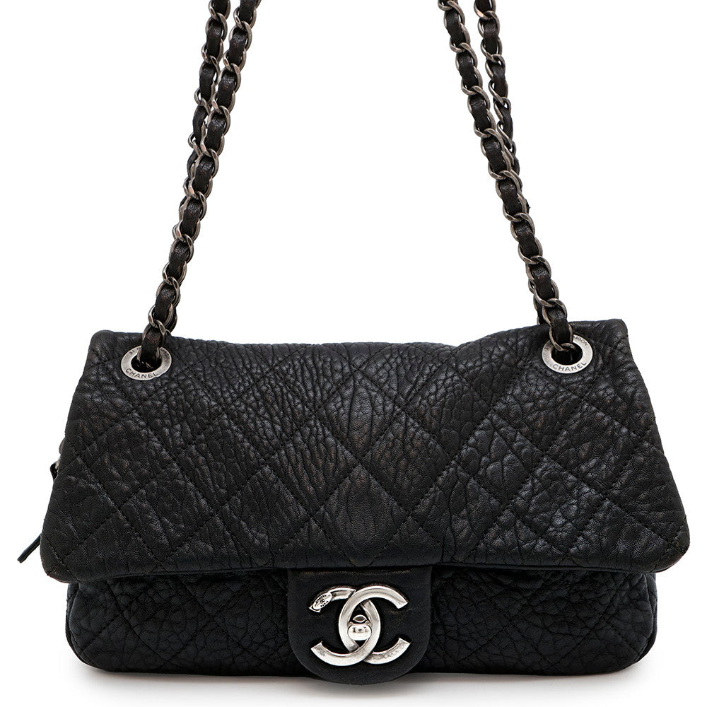 CHANEL Matelasse ChainShoulder Bag Black Leather