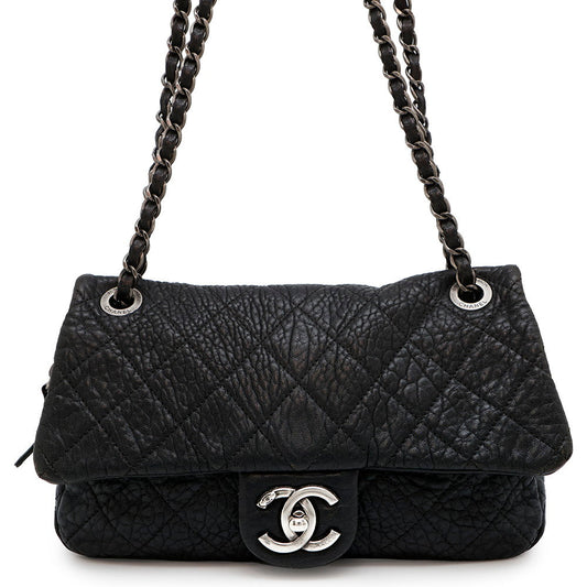 CHANEL Matelasse ChainShoulder Bag Black Leather