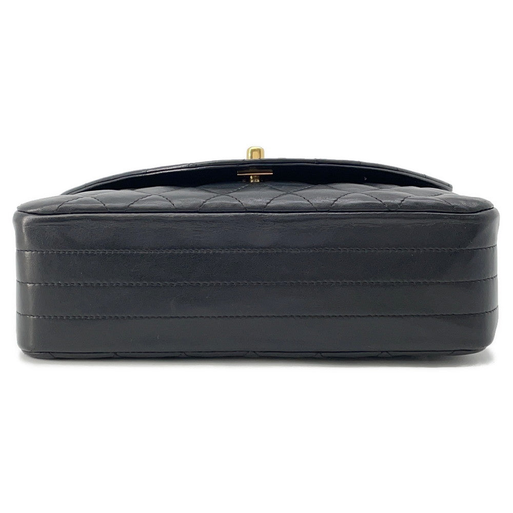 CHANEL Matelasse ChainShoulder Bag Black Lambskin