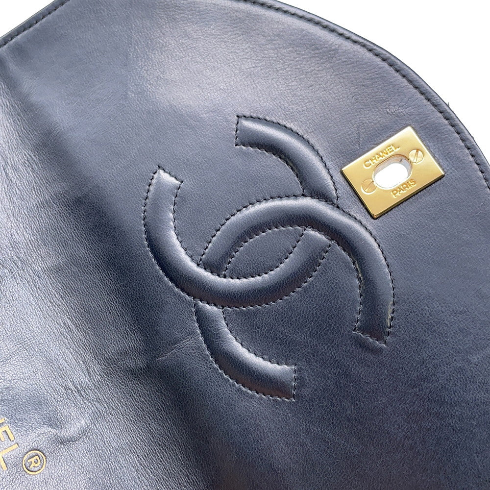 CHANEL Matelasse ChainShoulder Bag Black Lambskin