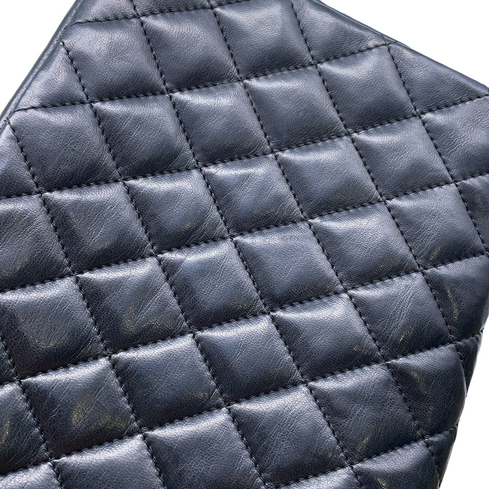 CHANEL Matelasse ChainShoulder Bag Black Lambskin