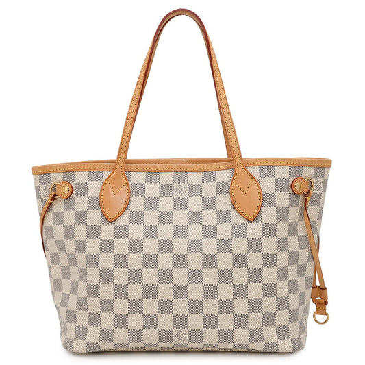 LOUIS VUITTON Neverfull BeigeN51110 Damier Azur Size PM