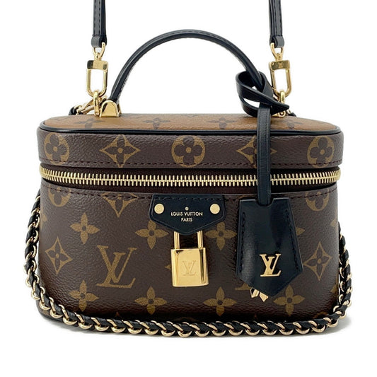 LOUIS VUITTON Vanity Chain Pouch BlackM47125 Monogram Monogram Reverse Canvas