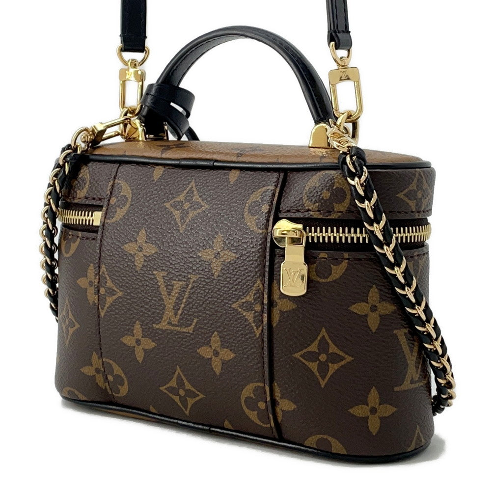 LOUIS VUITTON Vanity Chain Pouch BlackM47125 Monogram Monogram Reverse Canvas