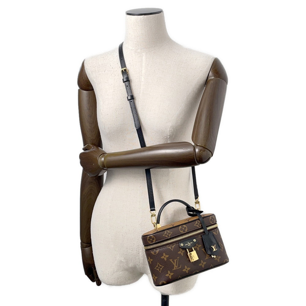 LOUIS VUITTON Vanity Chain Pouch BlackM47125 Monogram Monogram Reverse Canvas