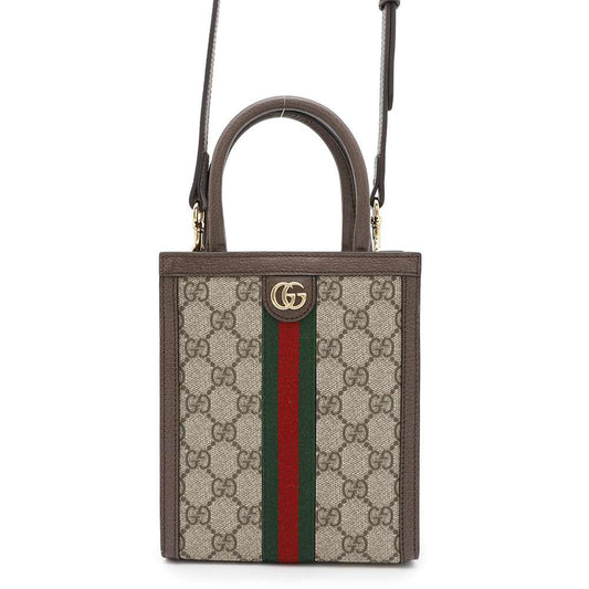 GUCCI Ophidia 2WAY Handbag Beige/Brown772317 GG Supreme Leather