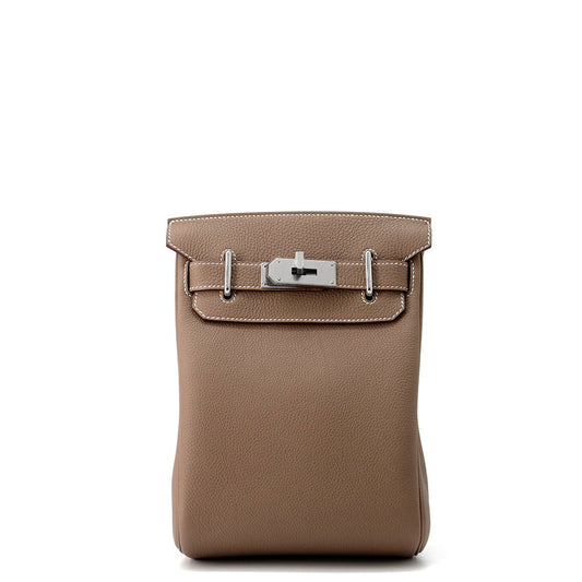HERMES Akkad Etoupe Togo Leather Size PM