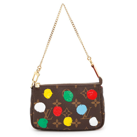 LOUIS VUITTON Mini Pochette Accessoires RedM81866 Monogram Painted Dot Size Mini