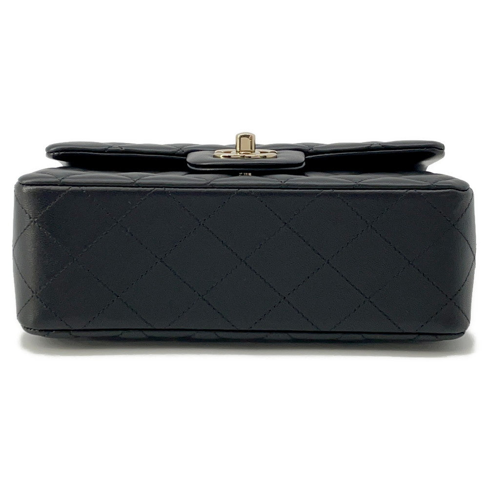 CHANEL Mini Matelasse ChainShoulder Bag BlackA69900 Lambskin Size 20