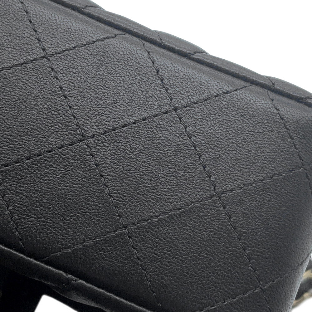 CHANEL Mini Matelasse ChainShoulder Bag BlackA69900 Lambskin Size 20