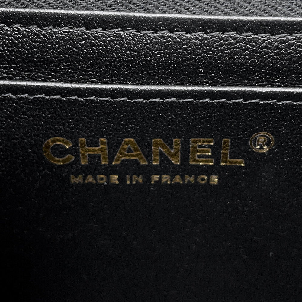 CHANEL Mini Matelasse ChainShoulder Bag BlackA69900 Lambskin Size 20