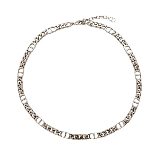 Dior CD Icon Chain Link Necklace BlackN1574HOMMT_D000 Metal