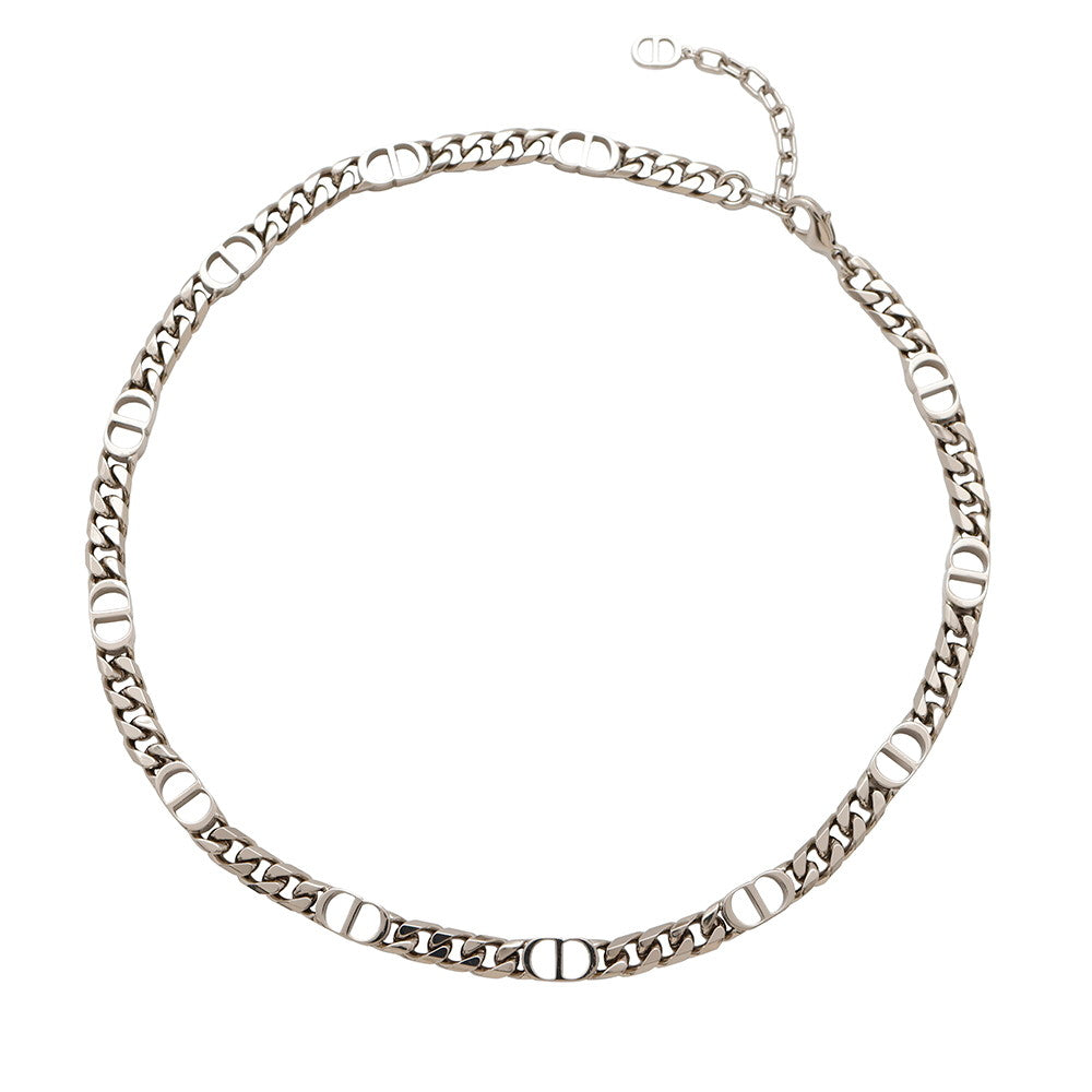 Dior CD Icon Chain Link Necklace BlackN1574HOMMT_D000 Metal
