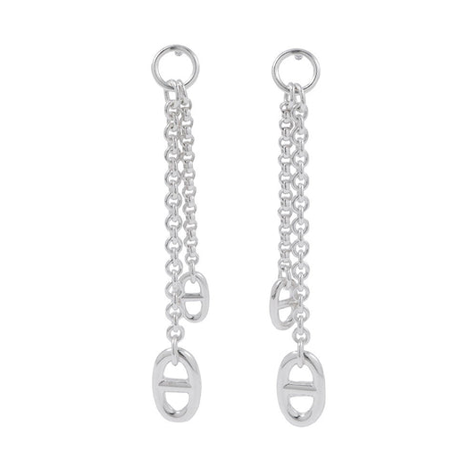 HERMES Chaine d'Ancre New Farandole Earrings Size PM SV925
