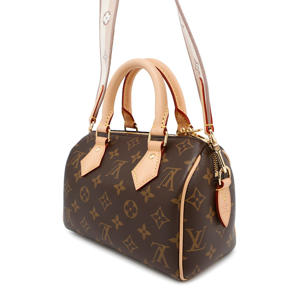 LOUIS VUITTON Speedy Bandouliere Red/BrownM46222 Monogram Size 20