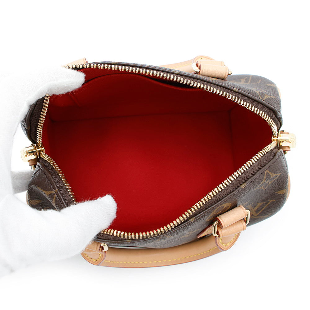 LOUIS VUITTON Speedy Bandouliere Red/BrownM46222 Monogram Size 20