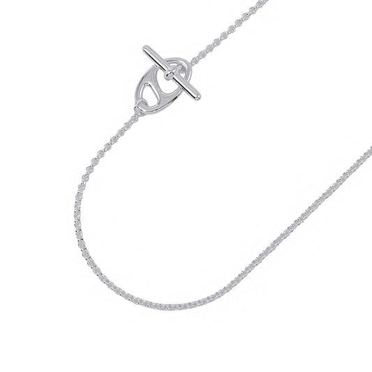 HERMES Chaine d'Ancre Punk Necklace Size 40 SV925