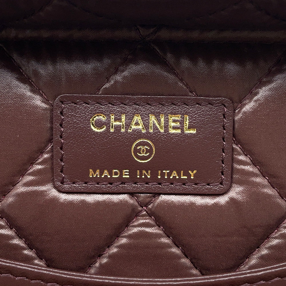 CHANEL Top Handle Matelasse CC Logo Vanity Bag BlackAP2573 Caviar Leather