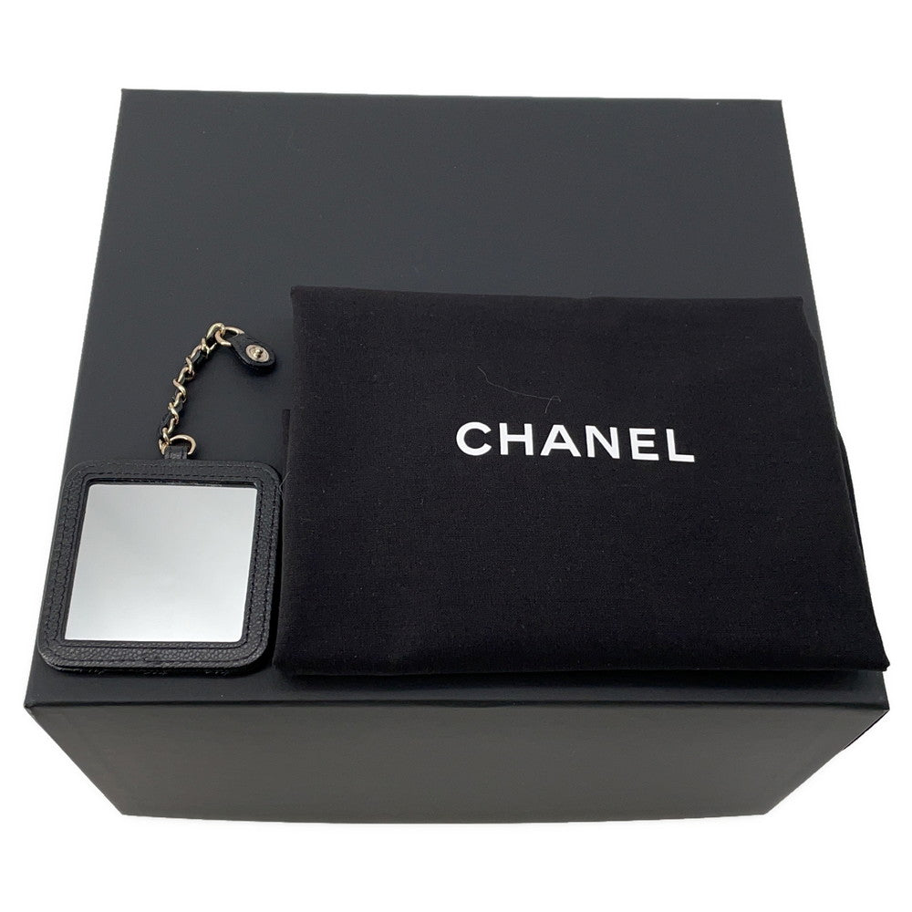 CHANEL Top Handle Matelasse CC Logo Vanity Bag BlackAP2573 Caviar Leather