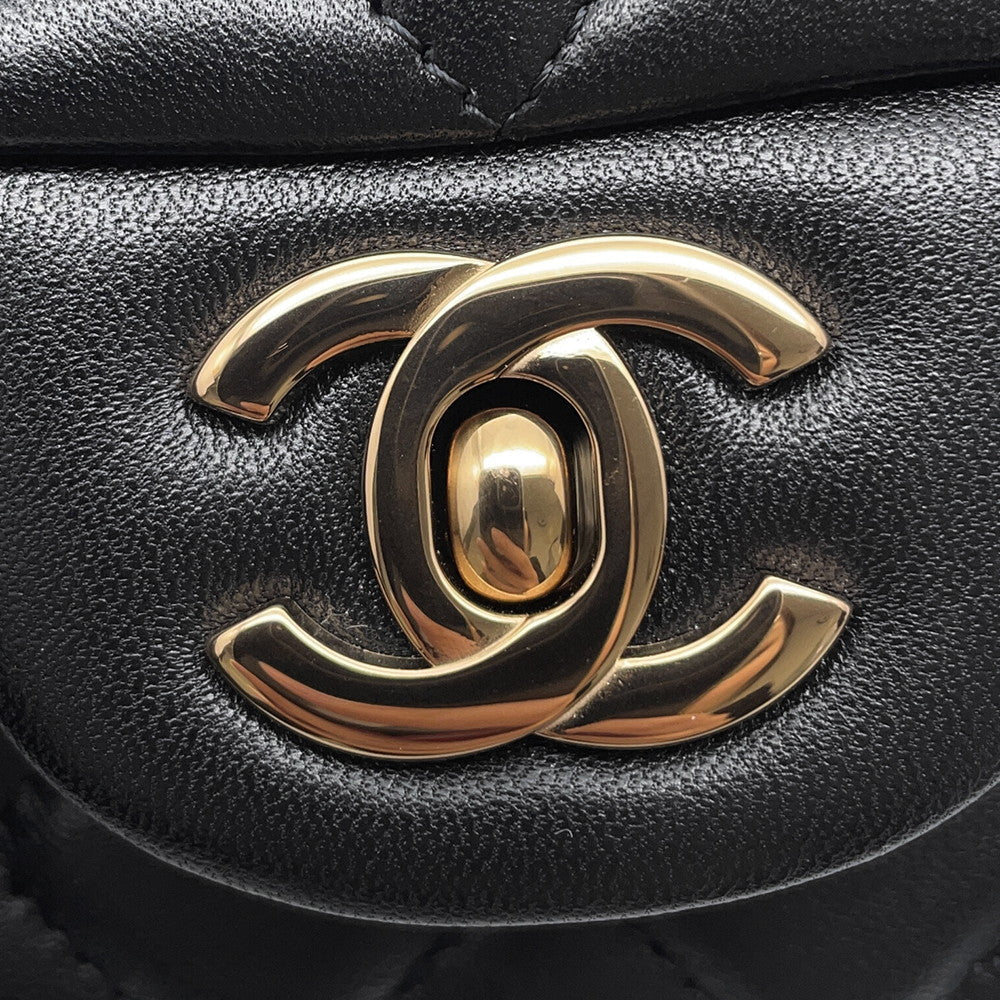 CHANEL Mini Matelasse ChainShoulder Bag BlackA69900 Lambskin Size 20