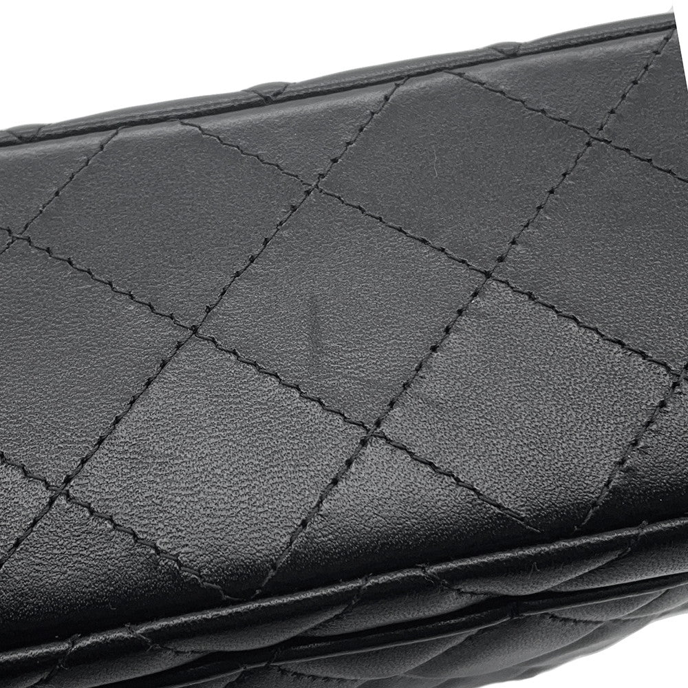 CHANEL Mini Matelasse ChainShoulder Bag BlackA69900 Lambskin Size 20