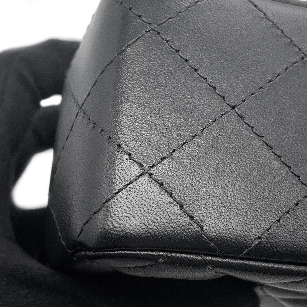 CHANEL Mini Matelasse ChainShoulder Bag BlackA69900 Lambskin Size 20