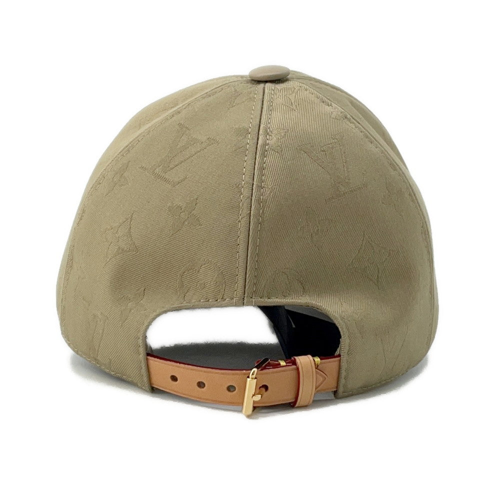 LOUIS VUITTON Cap LV First Size M KhakiM7127M Cotton100% Leather