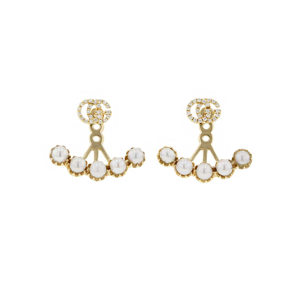 GUCCI Double G Earrings 18K Yellow Gold