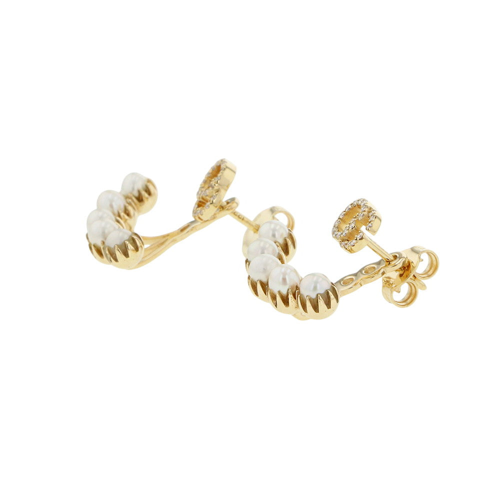 GUCCI Double G Earrings 18K Yellow Gold
