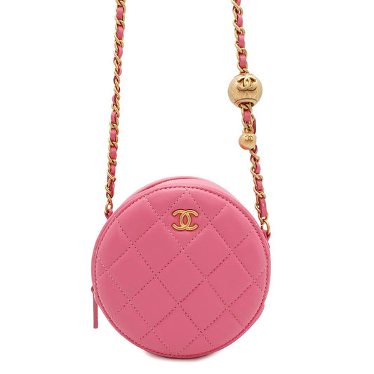 CHANEL Round Cocoball ChainShoulder Bag PinkAP1449 Lambskin